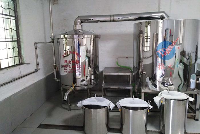 如需高度酒，將冷卻器那頭抬高即可