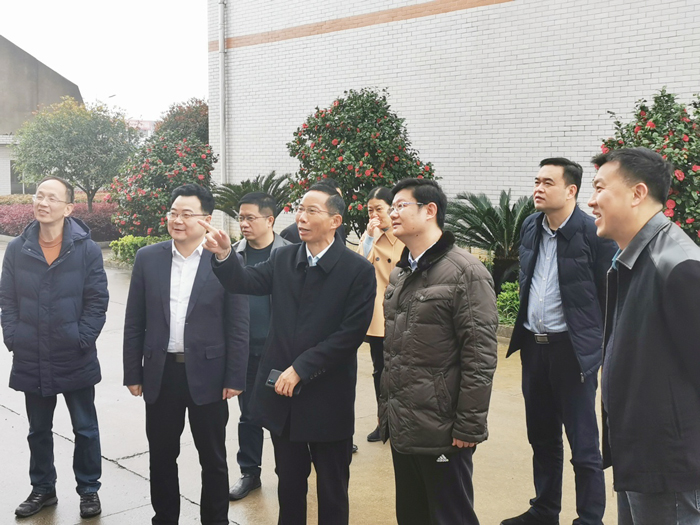 1雅大董事長胡順開向楊昶副市長等領(lǐng)導一行人作匯報介紹